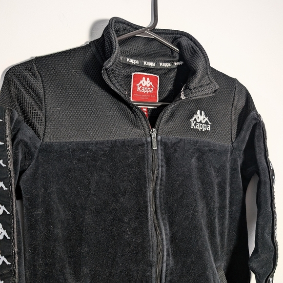 Kappa Unisex Black Zip-Up Jacket ~ Size XS - Picture 2 of 7